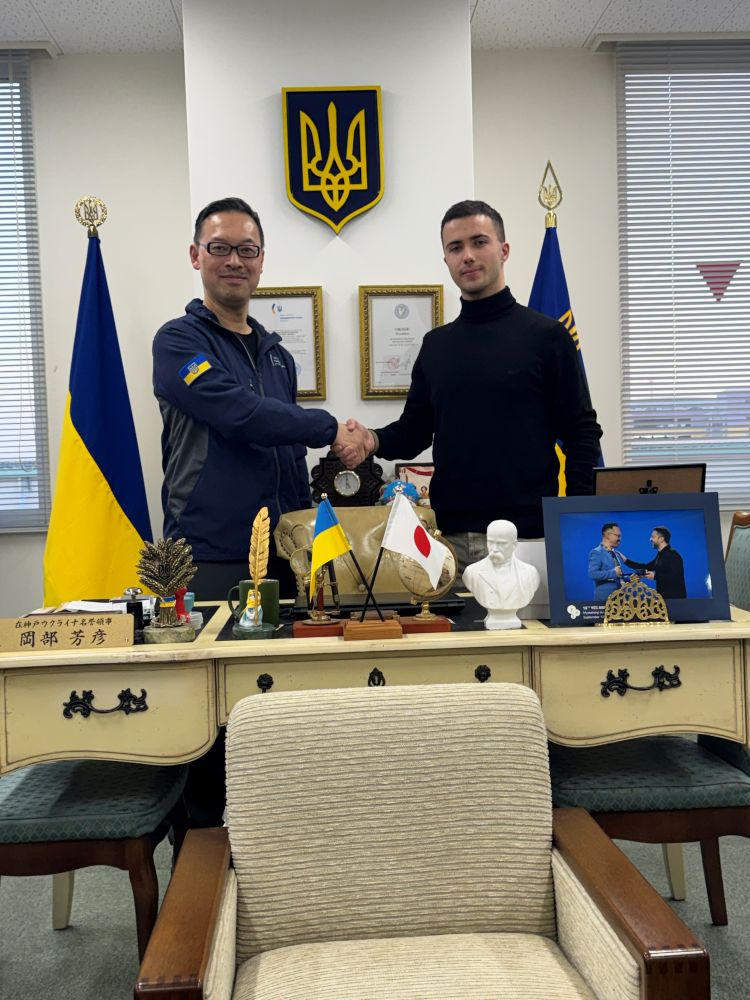 Oleksandr with Yoshihiko Okabe